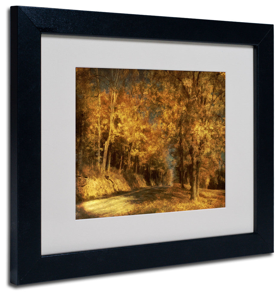 'Back Roads' Matted Framed Canvas Art by Lois Bryan
