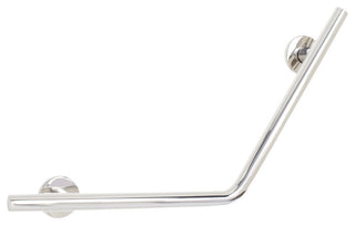 16"x16" Angled Wedge Shower Grab Bar, Satin Stainless