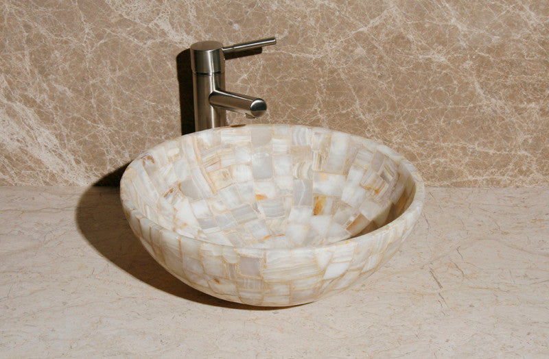 L-VMR-R-16W Polished #7 Vessel Sink