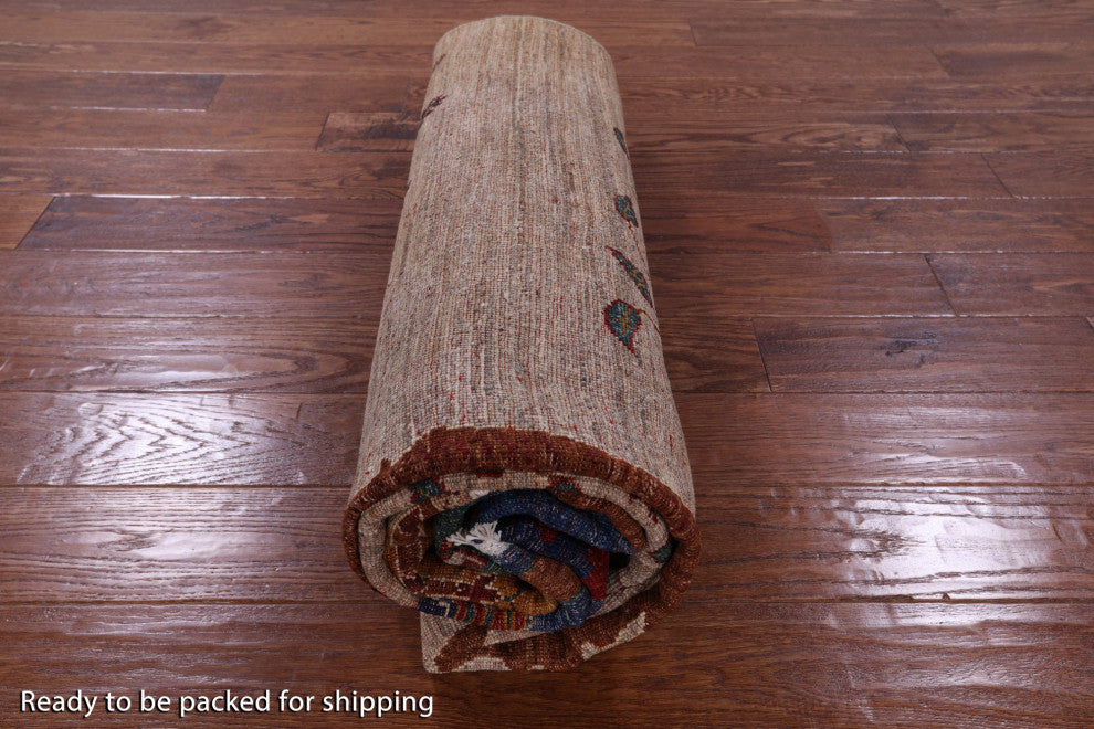 5' 9" X 8' 6" Persian Gabbeh Tribal Handmade Wool Rug Q9560