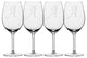 Monogrammed Wine Glasses, Corsiva Font, Set of 4, H