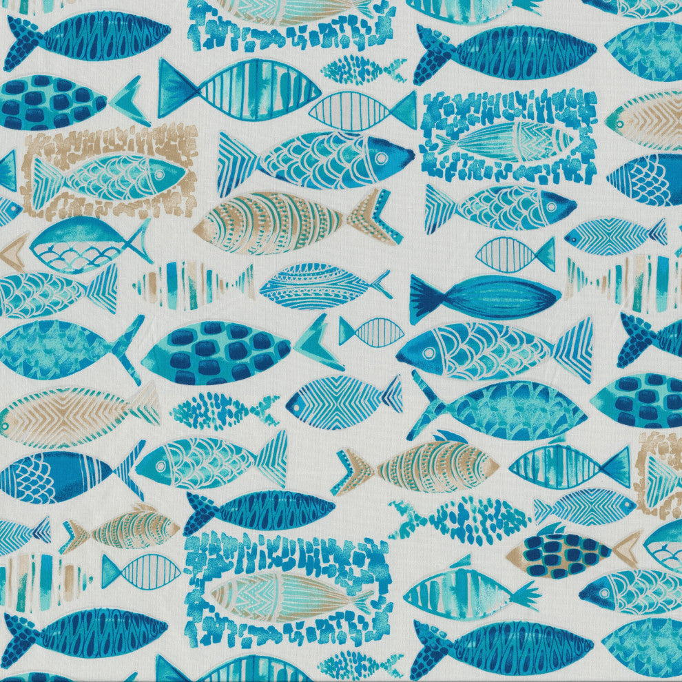 Hooked Seaside Blue Chaise Lounge Cushion