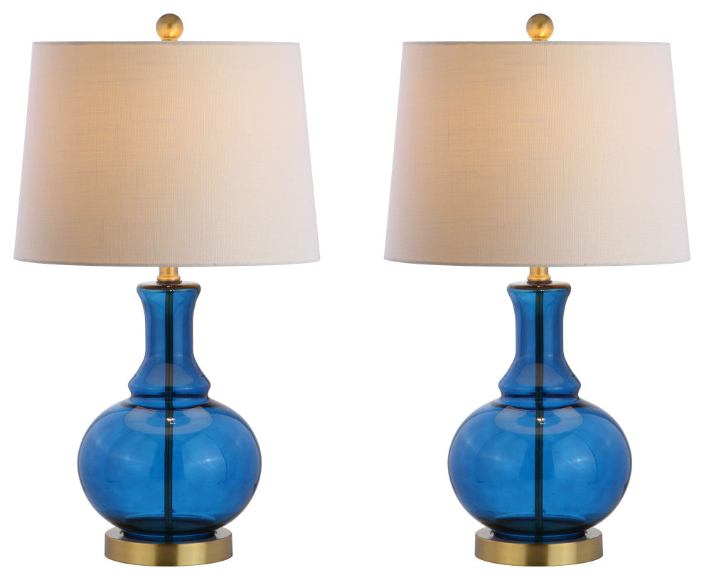 Lavelle 25" Glass Table Lamp, Set of 2