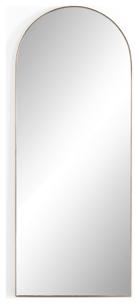 Georgina Floor Mirror-Polished Brass