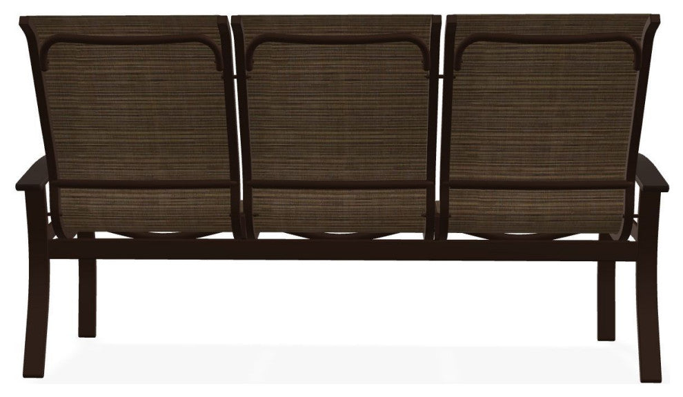 Belle Isle Sling 3-Seat Outdoor Sofa, Bark/Kona