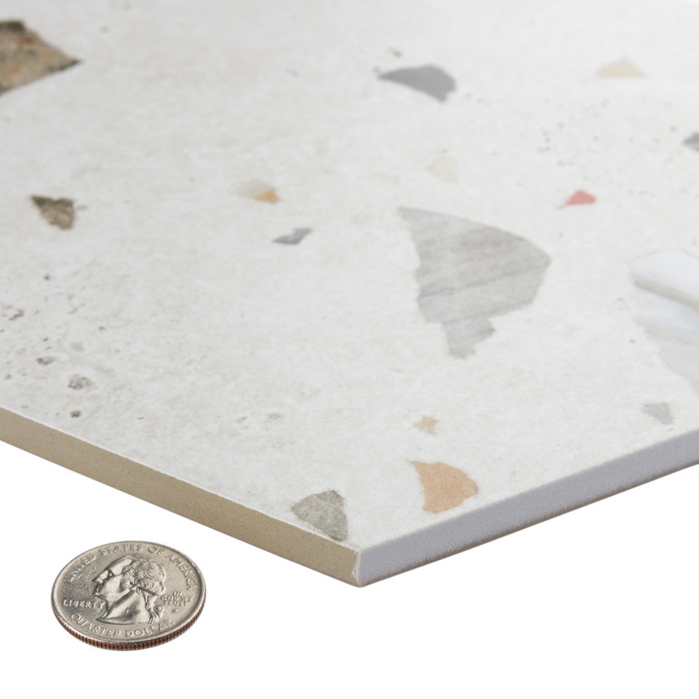 Sonar Hex Porcelain Floor and Wall Tile Sample