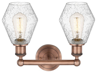 Cindyrella 2-Light 15" Bath Vanity Light, Antique Copper, Seedy Shade