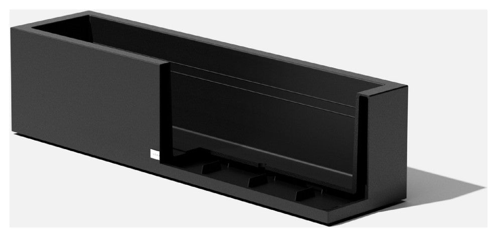 Veradek Block Series Trough 36" Planter, Black