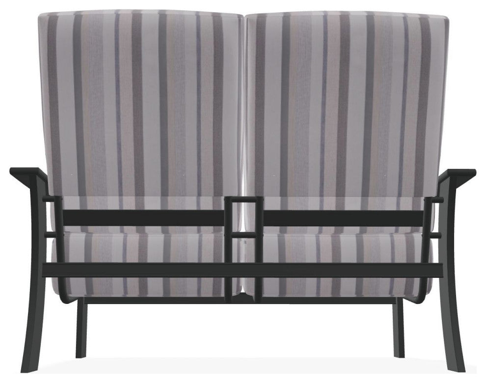 St. Catherine Deep Seat Outdoor Loveseat, Sensory Dove/Graphite