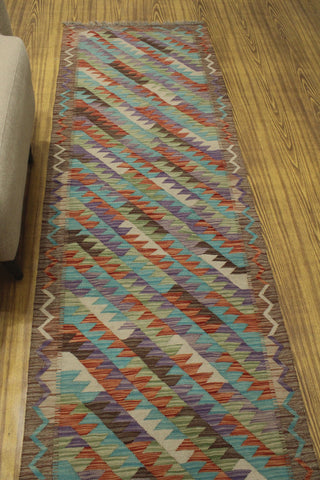 Sangat Kilim derek Brown Runner, 2'8x12'9