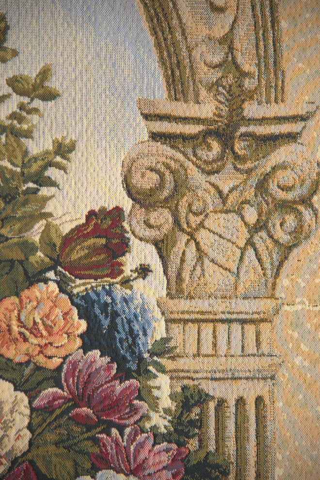 Floral Arch Duo Belgian Wall Tapestry