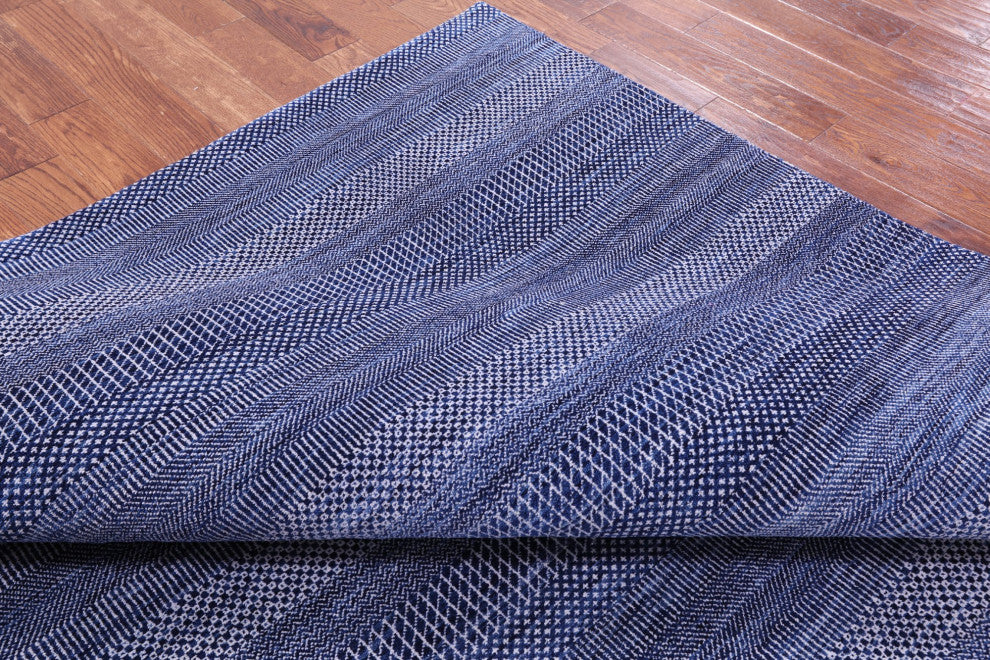Savannah Grass Handmade Wool and Silk Rug 8' 1" X 10' 3" Q11916