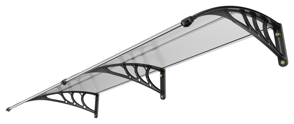 VEVOR Window Door Awning Canopy UV Rain Cover 38"x78" PC Sheet transparent