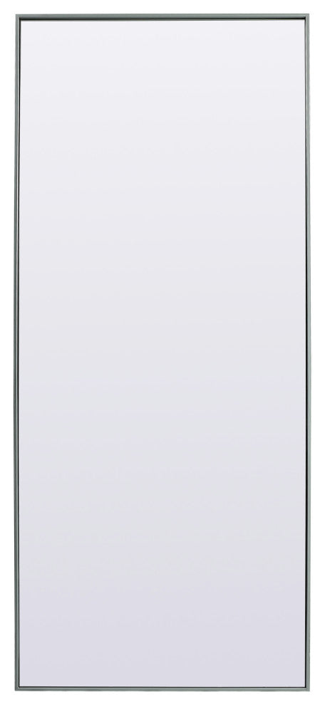 Metal Frame Rectangle Full Length Mirror 30X72 Inch, Silver