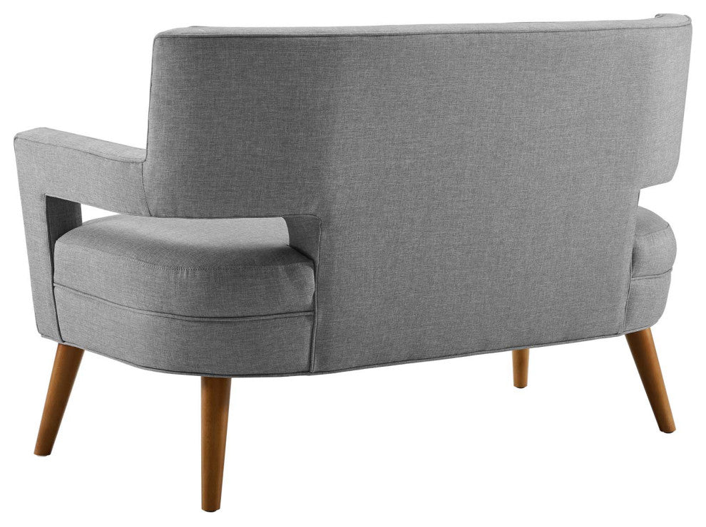 Armchair and Loveseat Sofa Set, Fabric, Gray, Modern, Lounge Hospitality