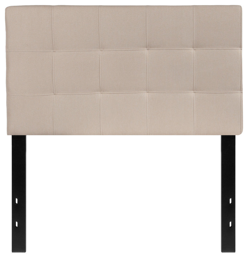 Bedford Tufted Upholstered Twin Size Headboard, Beige