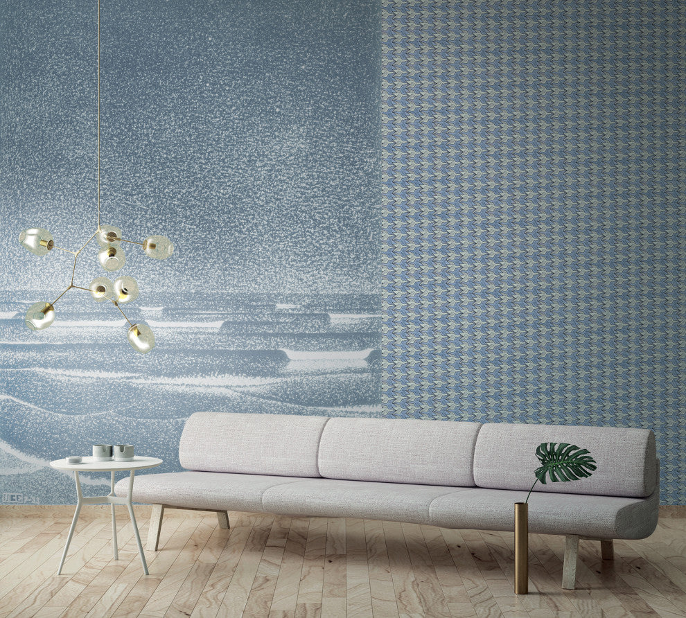 Alyssa Light Blue Birds Wallpaper Bolt