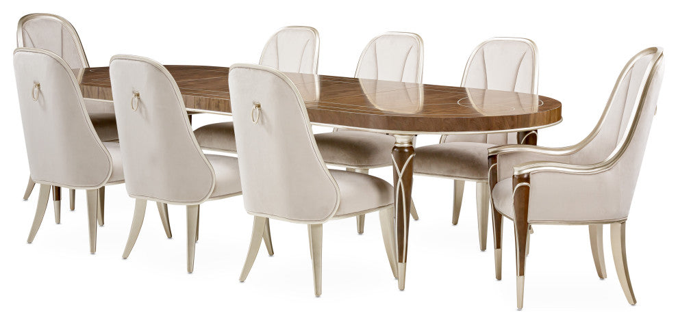 Villa Cherie 9-Piece Dining Room Set, Hazelnut