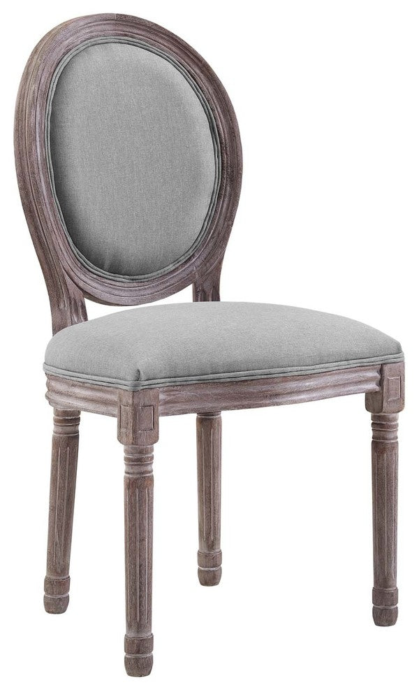 Light Gray Emanate Dining Side Chair Upholstered Fabric Set of 4