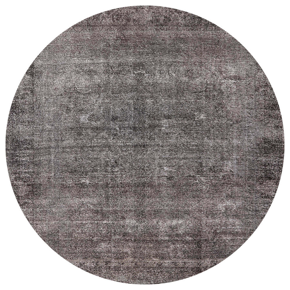 Ahgly Company Indoor Round Mid-Century Modern Area Rugs, 6' Round
