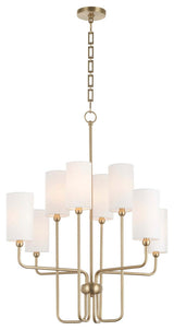 Quorum International 698-8 Charlotte 8 Light 30"W Chandelier - Aged Brass