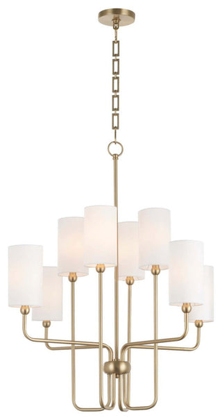 Quorum International 698-8 Charlotte 8 Light 30"W Chandelier - Aged Brass