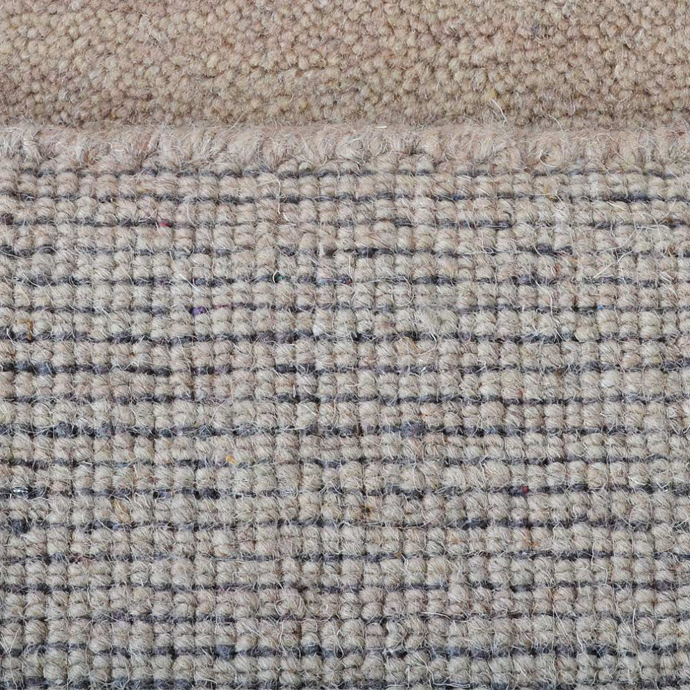 HAND KNOTTED LOOM WOOL ECO-FRIENDLY AREA RUGS - Rectangle, Beige, Solid