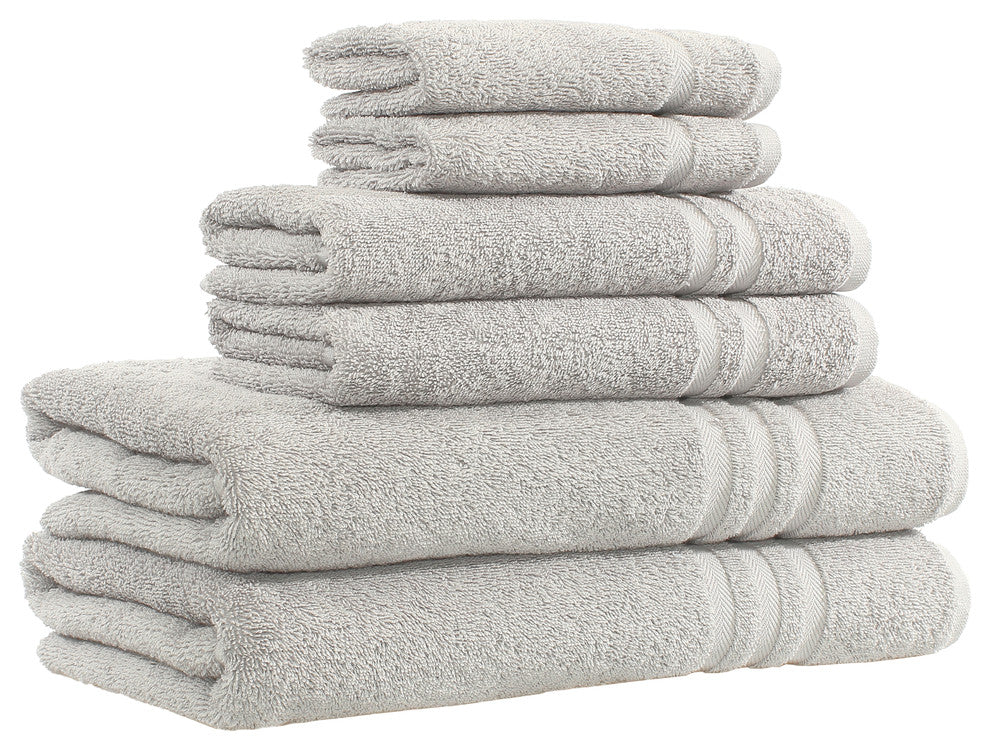 Denzi Towel Set, Gray, 6 Piece