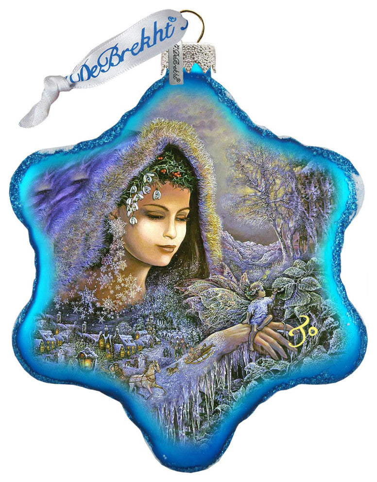 Winter Goddess Glass Ornament