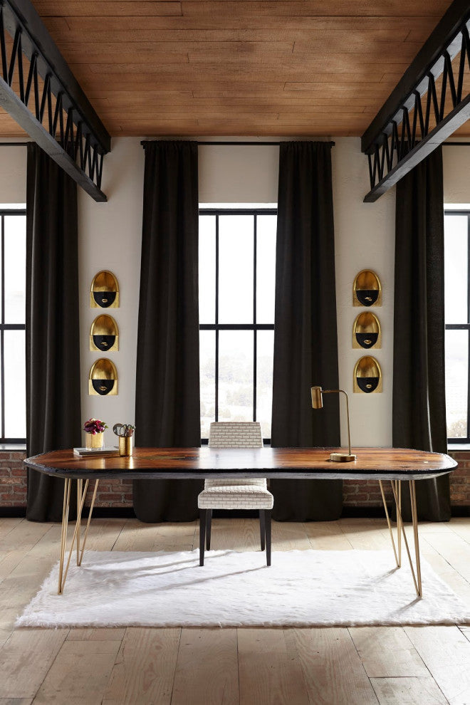 Fashion Faces Wall Tiles, 3-Piece Set, Gold Leaf