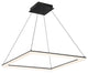 Frame Square 28" LED Pendant 3000K, Brushed Aluminum, Black, 28"