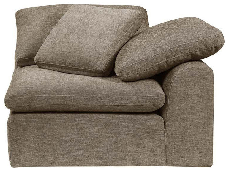 Linen Upholstery Modular Wedge, Beige