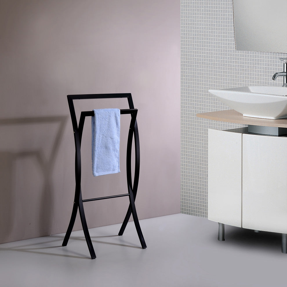 Rusbac Metal Towel Stand (Black)
