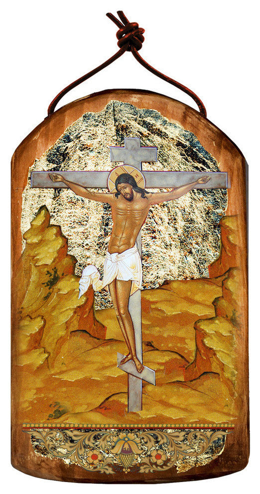 Icon Crucifixion Wooden Ornament