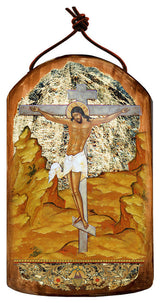 Icon Crucifixion Wooden Ornament