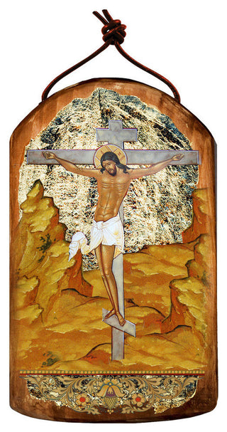 Icon Crucifixion Wooden Ornament