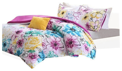 Intelligent Design Peach Skin Printed Comforter Set, Twin/Twin Xl