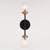Orbit 2 Light Wall Light Oil Rubbed Bronze and Muted Brass