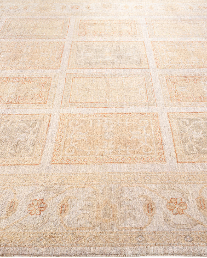 Eclectic, One-of-a-Kind Hand-Knotted Area Rug Orange, 6'8"x9'10"