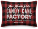 Plaid The North Pole Candy Cane Factory 14"x20" Throw Pillow