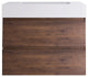 Wood Wall-Mounted Bathroom Vanity Set with Integrated Resin Sink, Walnut, 30"