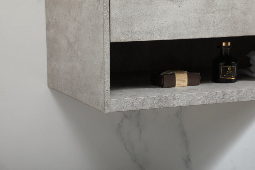 Rabi Single Bathroom Vanity, Concrete Gray, 36"