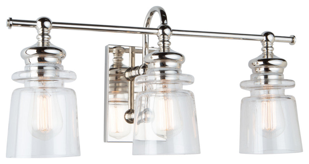 Castara 3 Light Wall Light, Polished Nickel AC11593PN