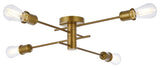 Xander 4-Light Flush Mount, Brass