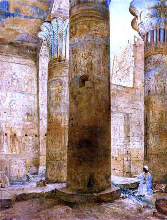 Henry Roderick Newman Temple of Philae Nubia, 21"x28" Wall Decal