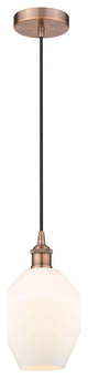 Innovations 616-1P-AC-G651-8 1-Light Mini Pendant, Antique Copper