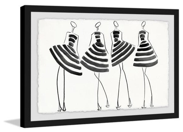 "Striped In" Framed Painting Print, 18"x12"