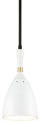 Utopia by Martyn Lawrence Bullard LED Pendant, Polished Brass, Satin White Metal
