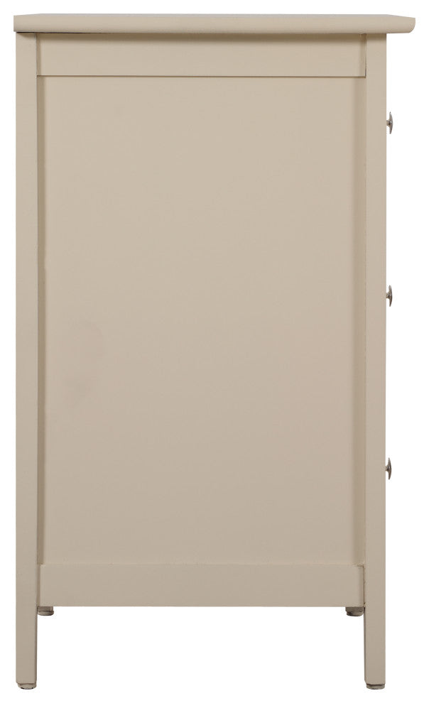 Drake 3-Drawer Nightstand, Beige