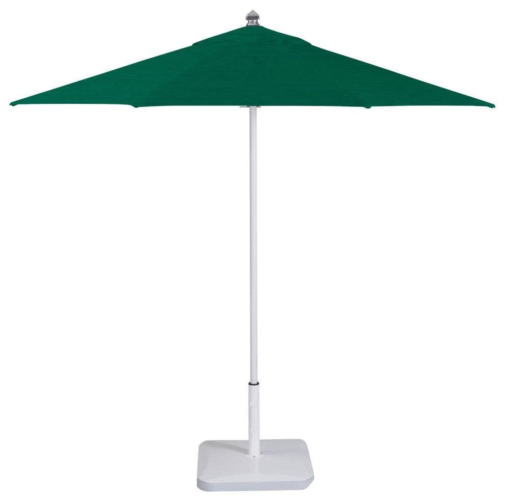 9' Round Flexibe Commercial Umbrella, White, Forest Green